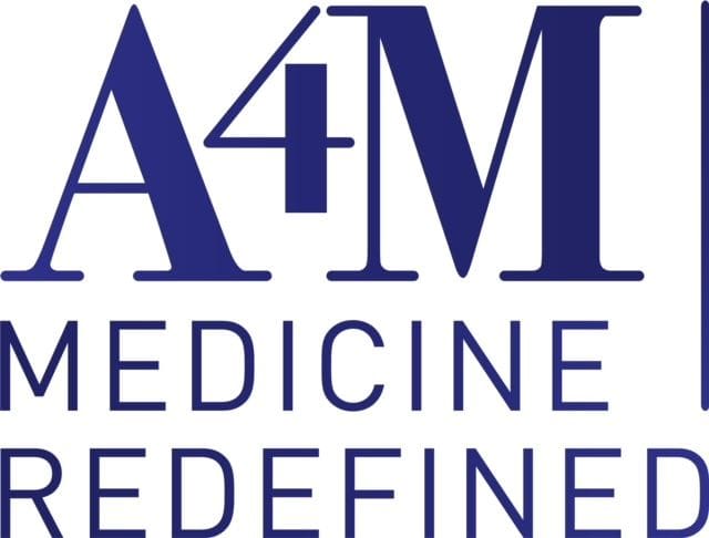 A 4 m medicine and redefine logo