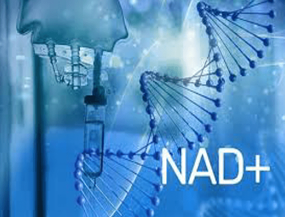 A blue background with the words nad-d written in front of it.